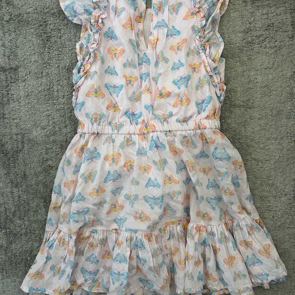 Crewcuts Blue and Orange Ruffled Tiered Sundress